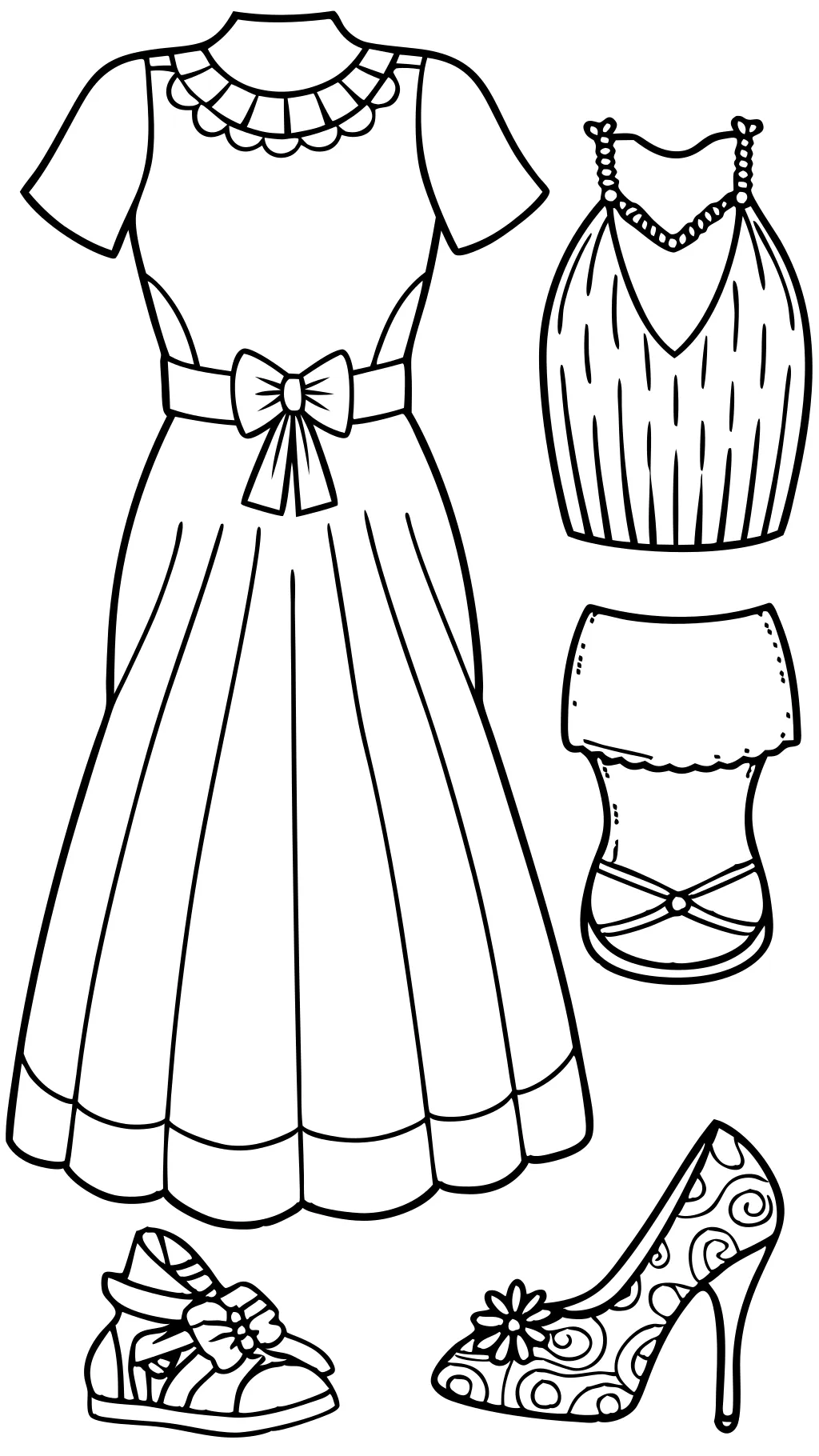 coloriages de robes de mode